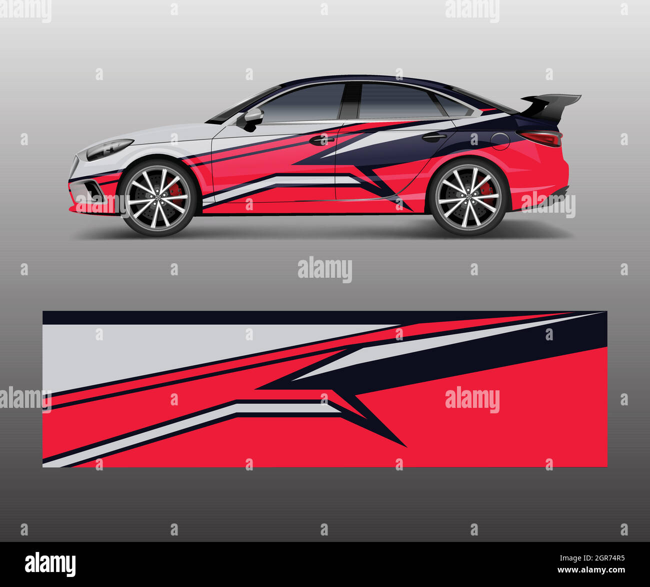 Car decal vector, graphic abstract racing designs for vehicle Sticker ...