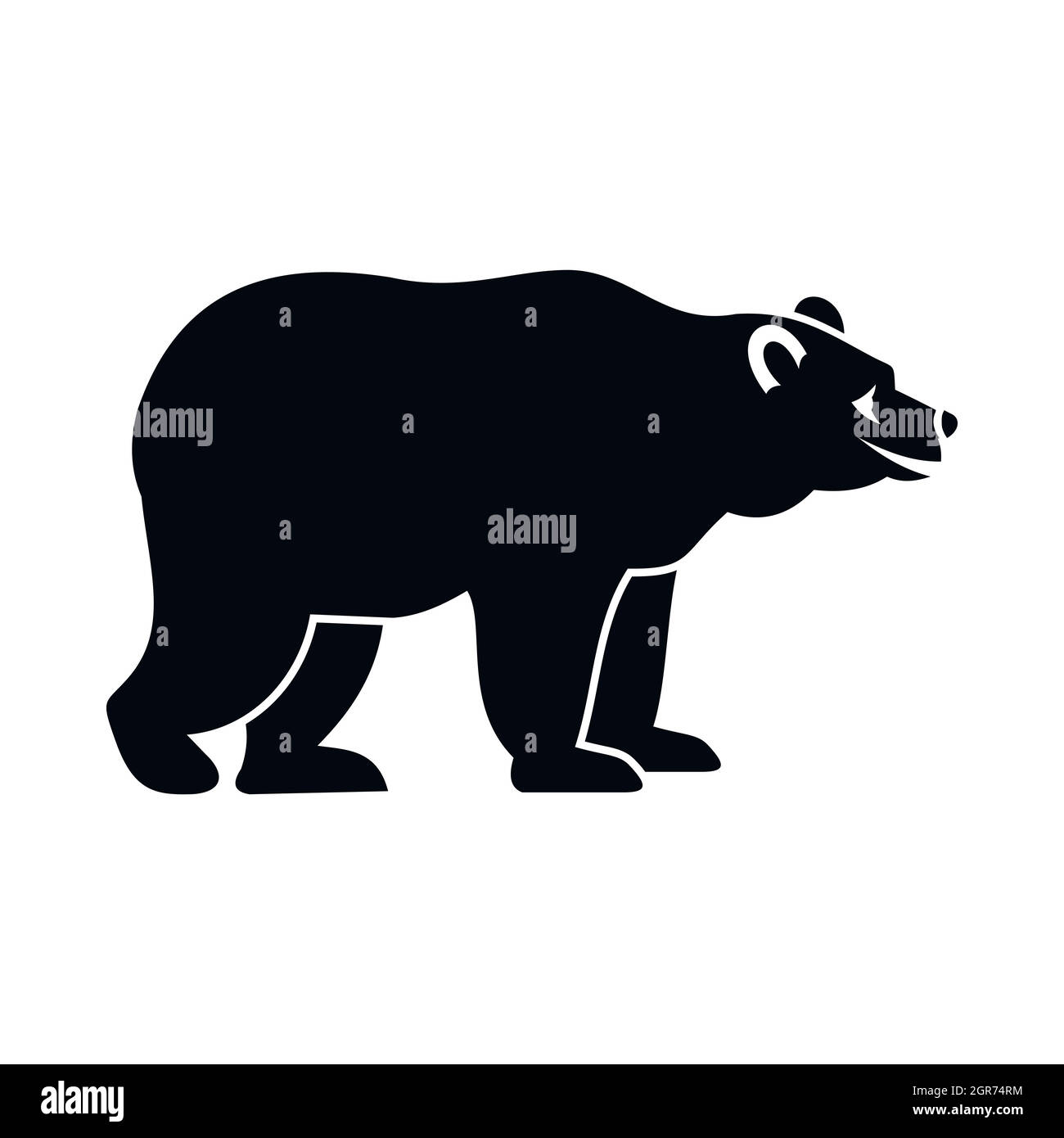 Bear icon, simple style Stock Vector