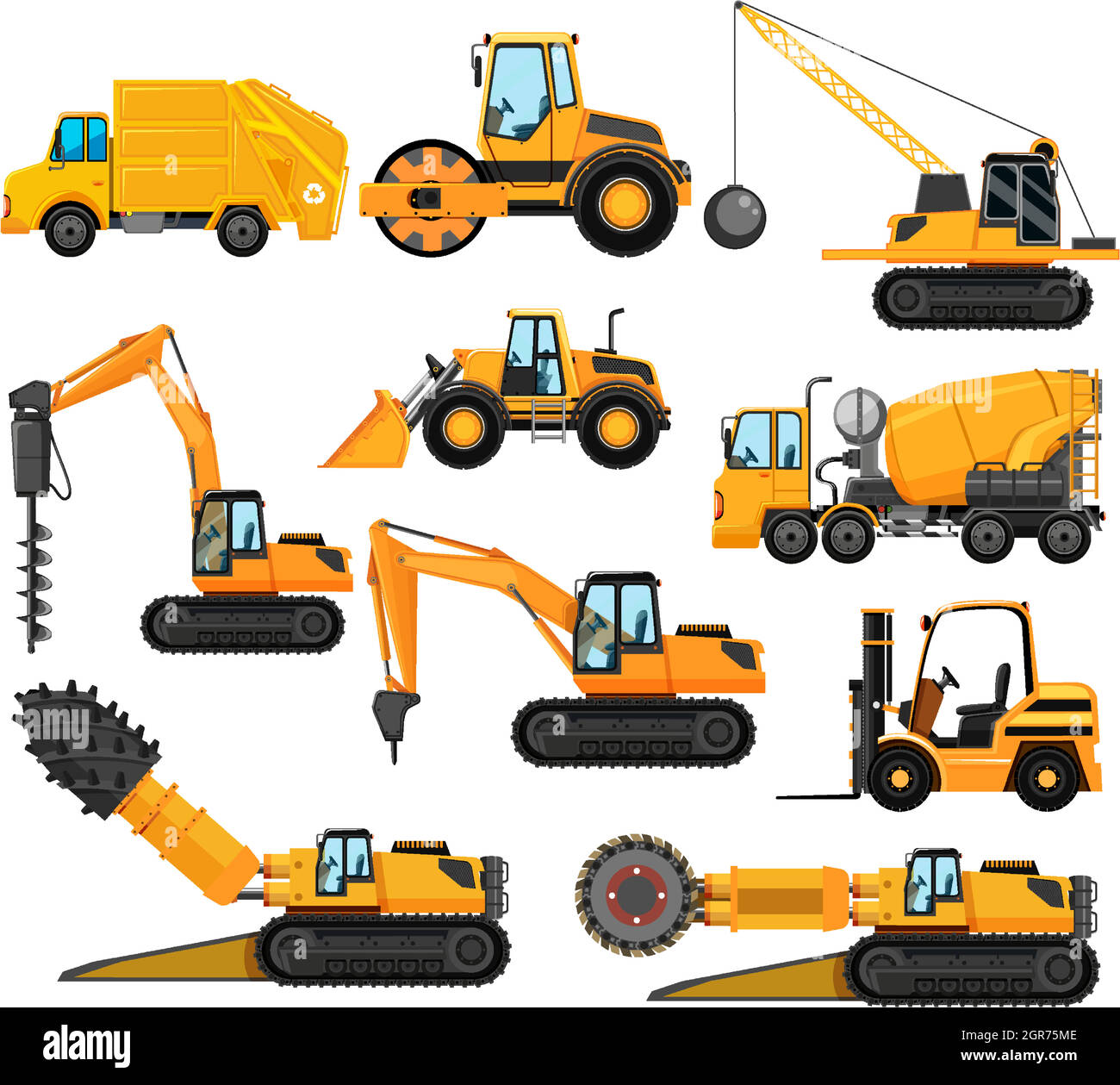 Different types of construction trucks Stock Vector Image & Art Alamy
