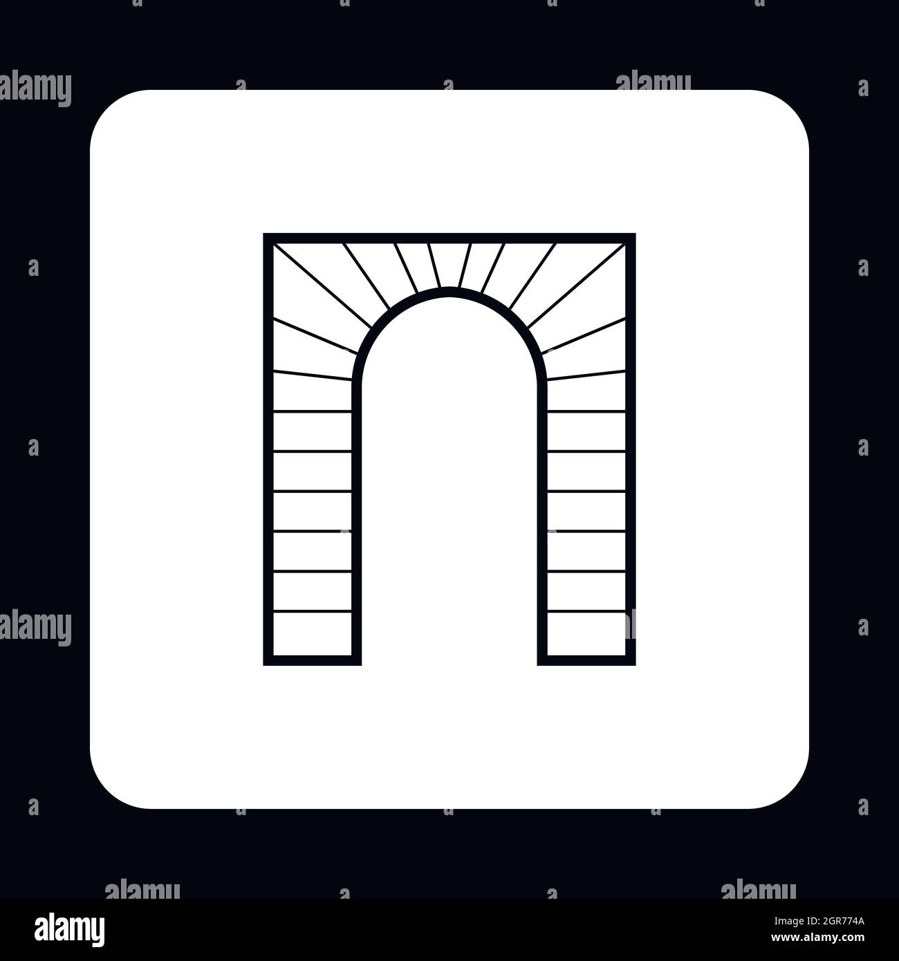 Striped arch icon, simple style Stock Vector Image & Art - Alamy