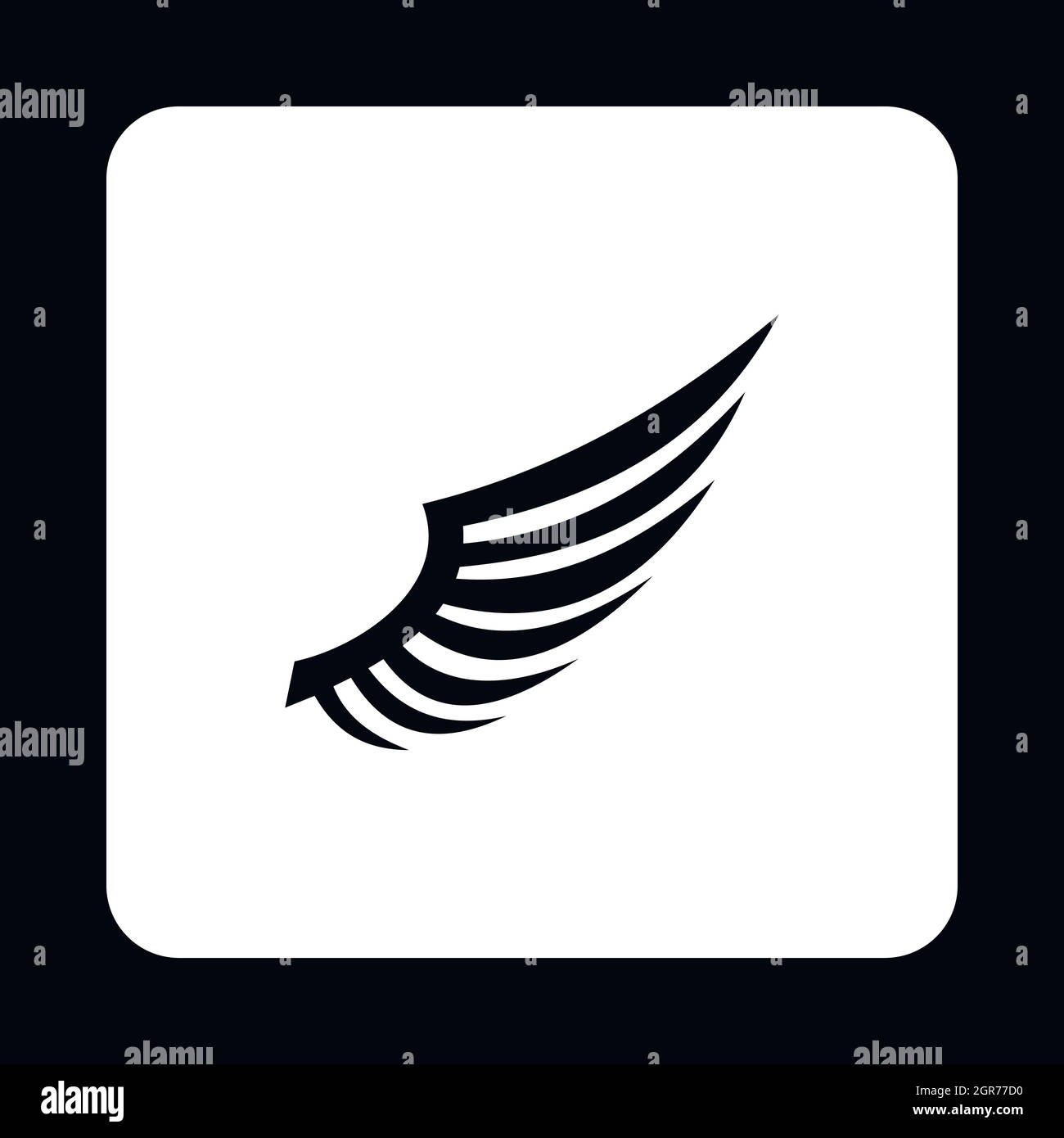 Fluffy birds wing icon, simple style Stock Vector Image & Art - Alamy