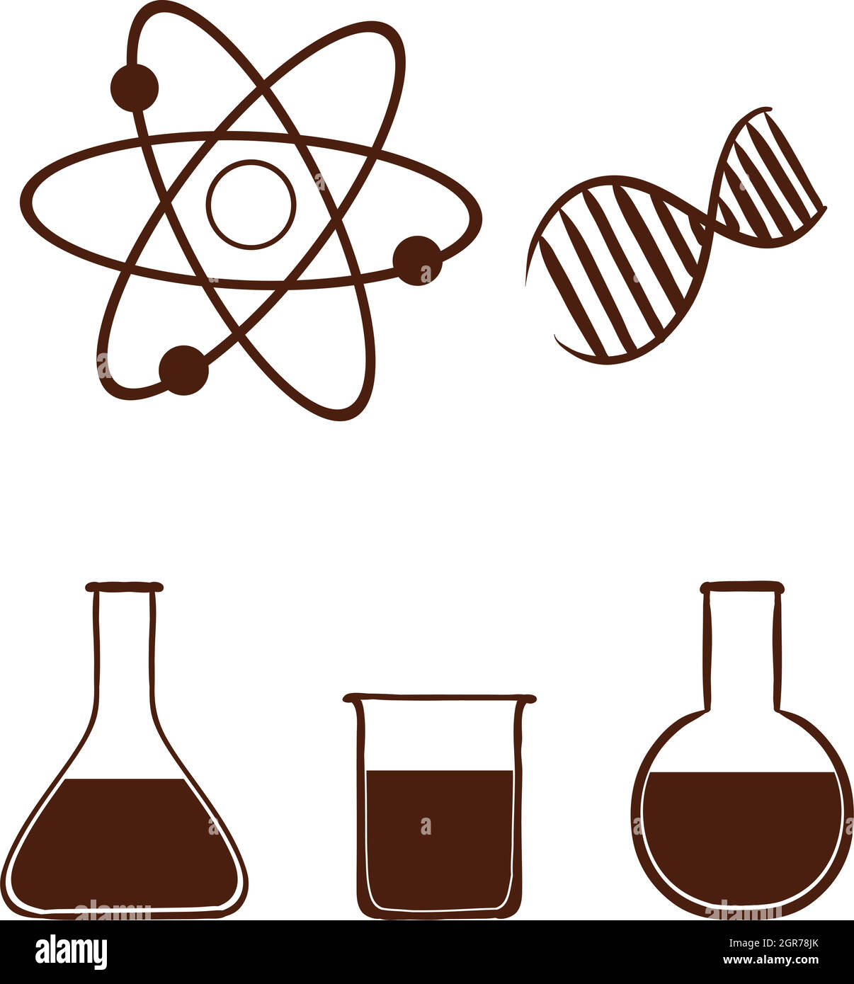 Biology, chemistry, and science icon set 1447395 Vector Art at Vecteezy