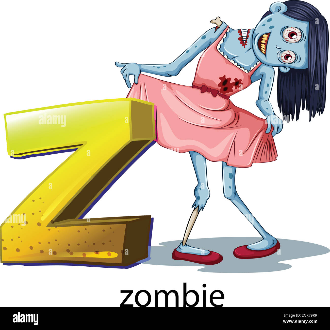 A letter Z for zombie Stock Vector