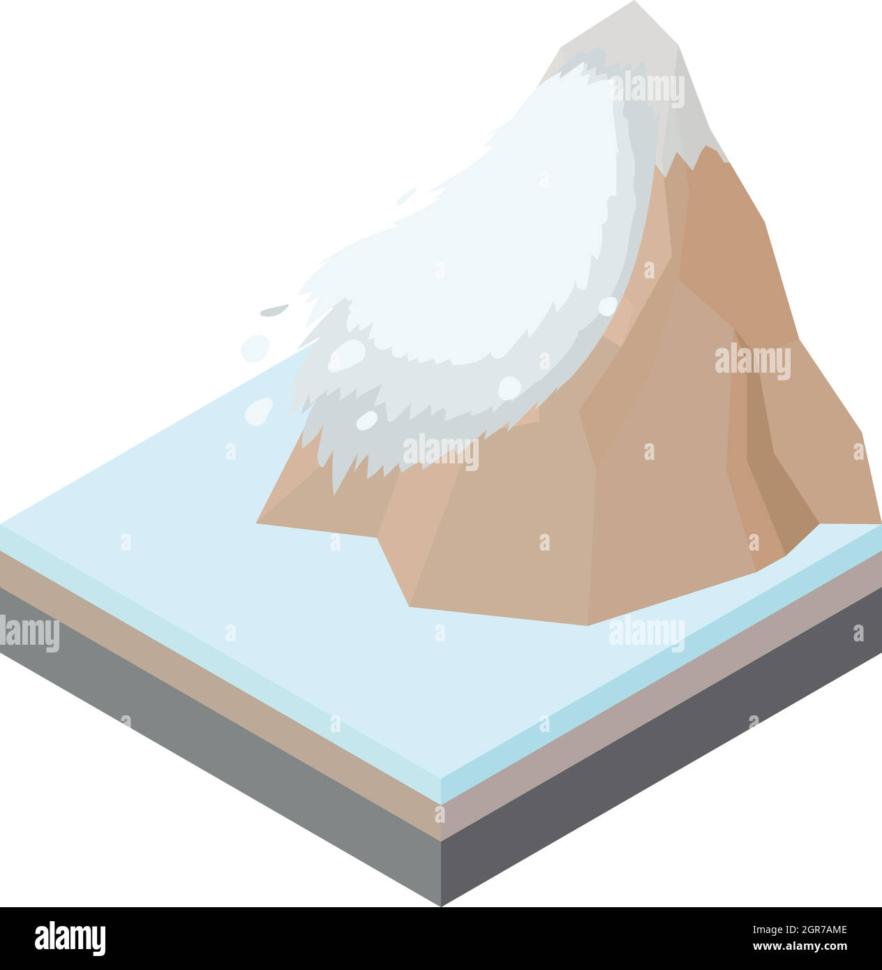 Avalanche icon in cartoon style Stock Vector Image & Art - Alamy