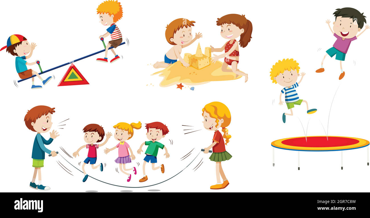 A set of children playing Stock Vector Image & Art - Alamy
