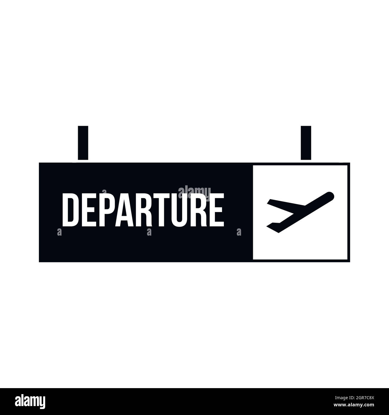 Airport departure sign icon, simple style Stock Vector