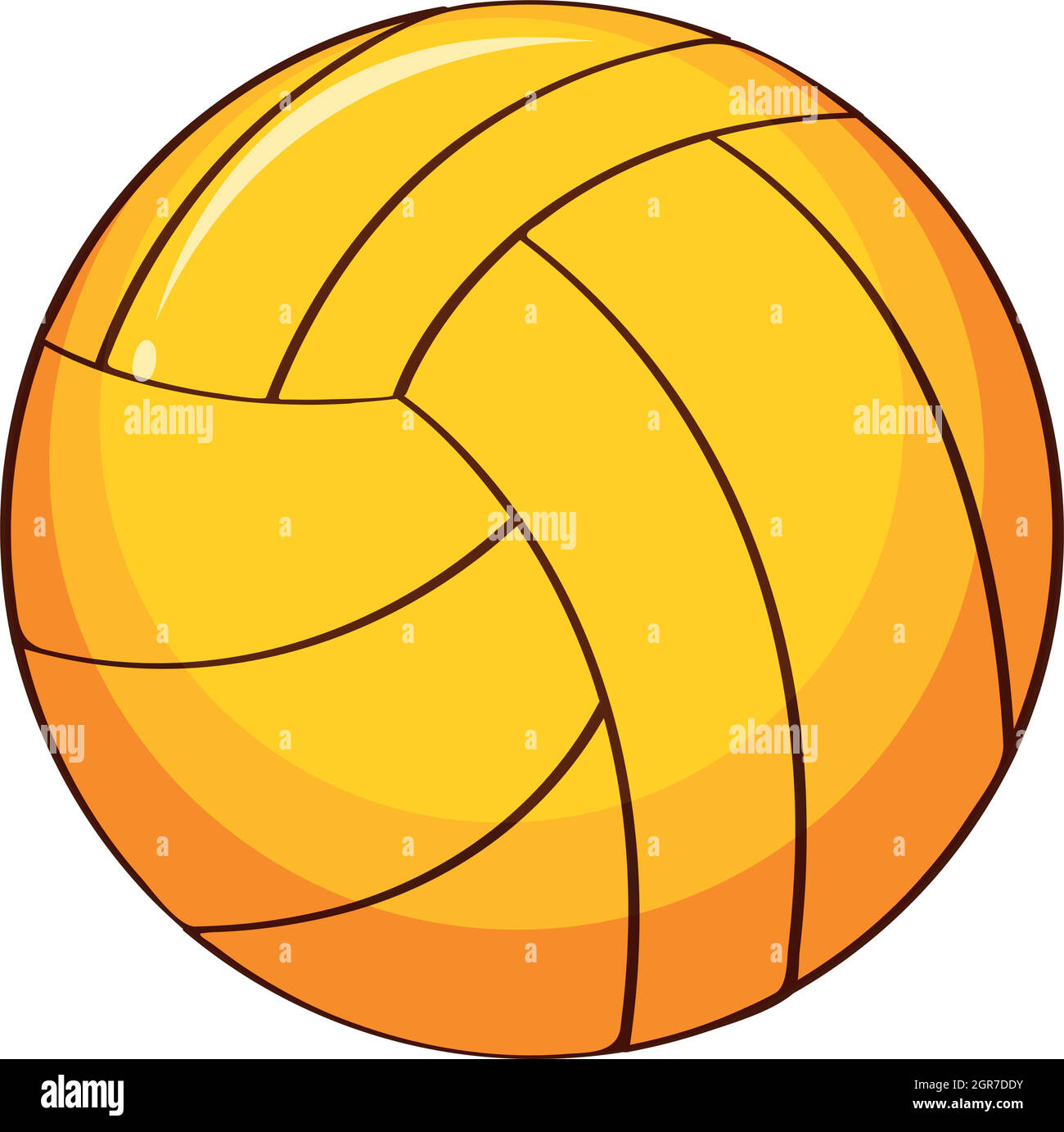 Single volleyball in yellow color Stock Vector Image & Art Alamy