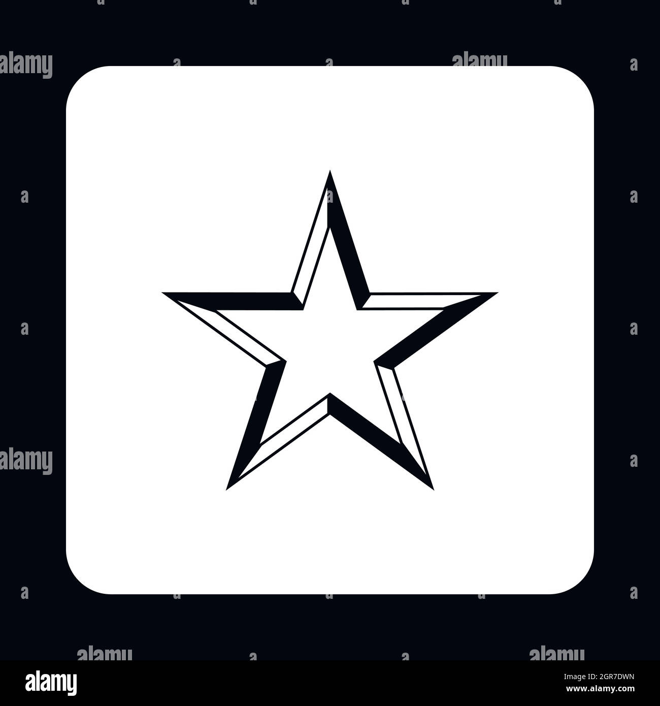 Geometric figure of celestial star icon Stock Vector