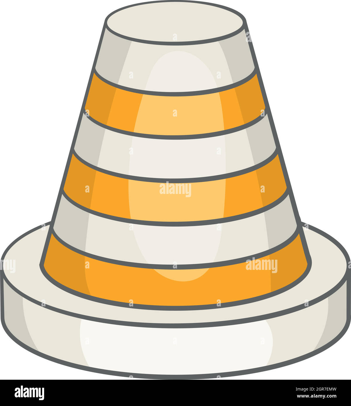 Traffic cone icon, cartoon style Stock Vector