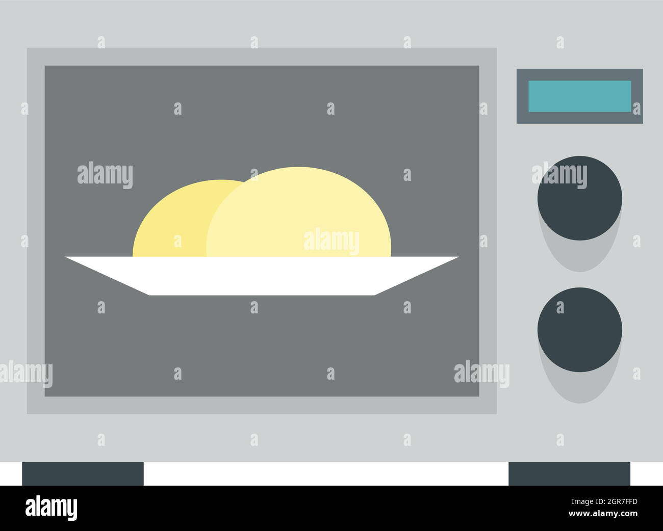 Microwave icon, flat style Stock Vector