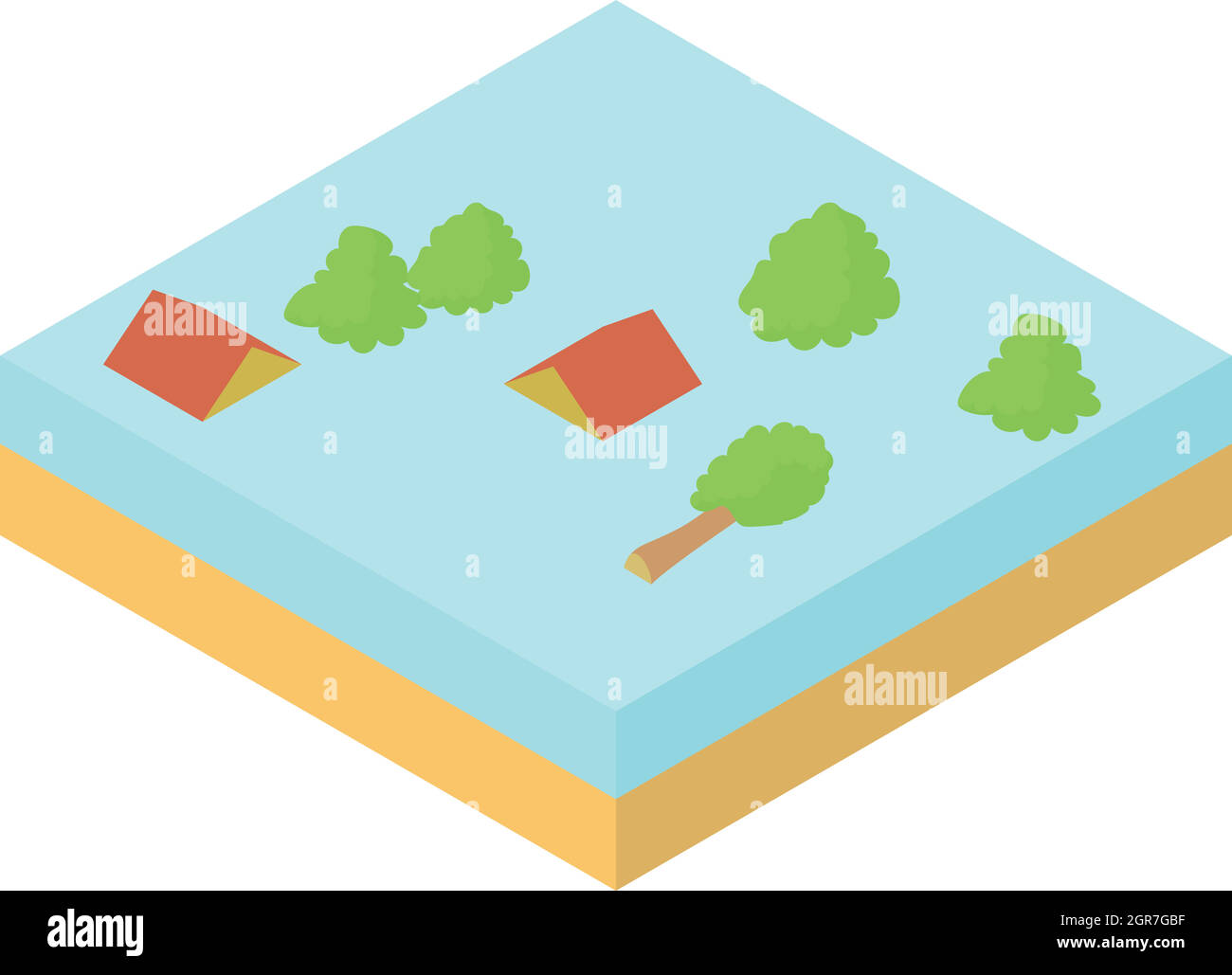 Flood icon in cartoon style Stock Vector