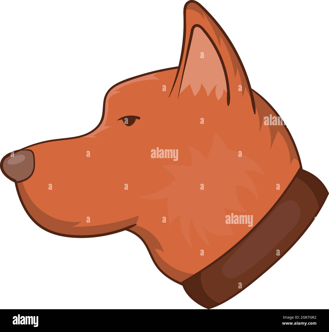 Head of dog icon, cartoon style Stock Vector