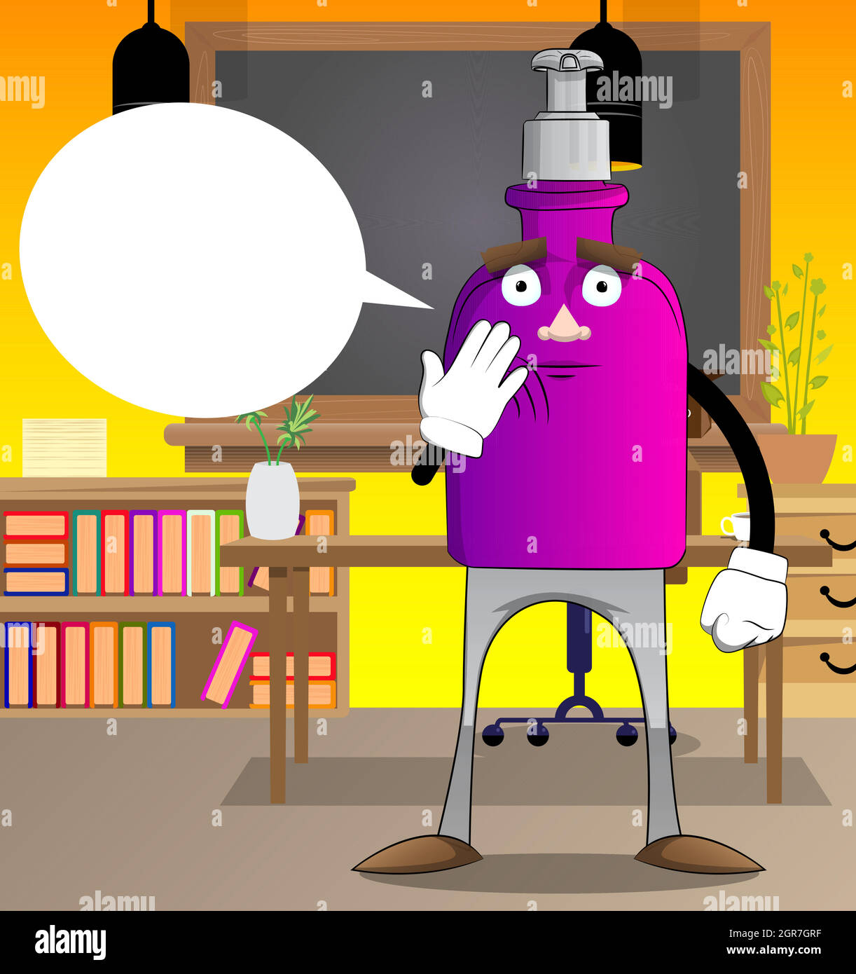 Hand sanitizer cooling himself with his hand Stock Vector Image & Art