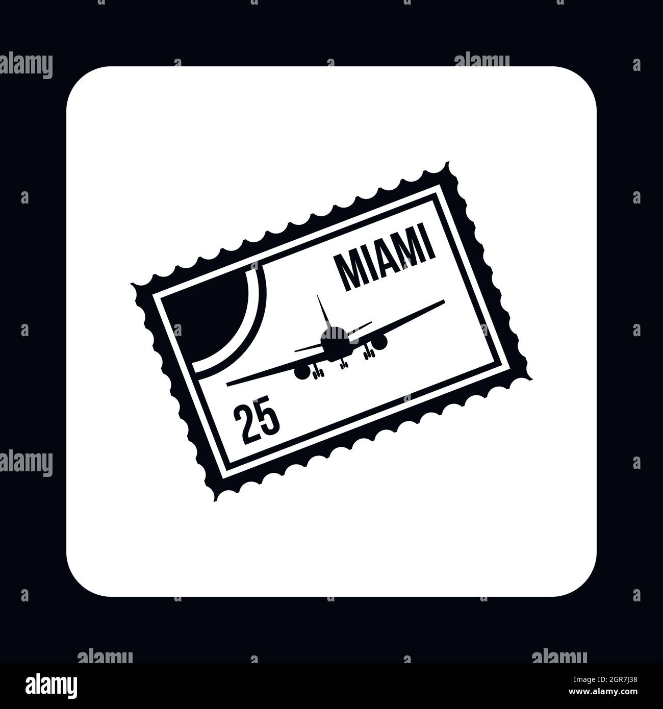 Air ticket to Miami icon, simple style Stock Vector Image & Art Alamy