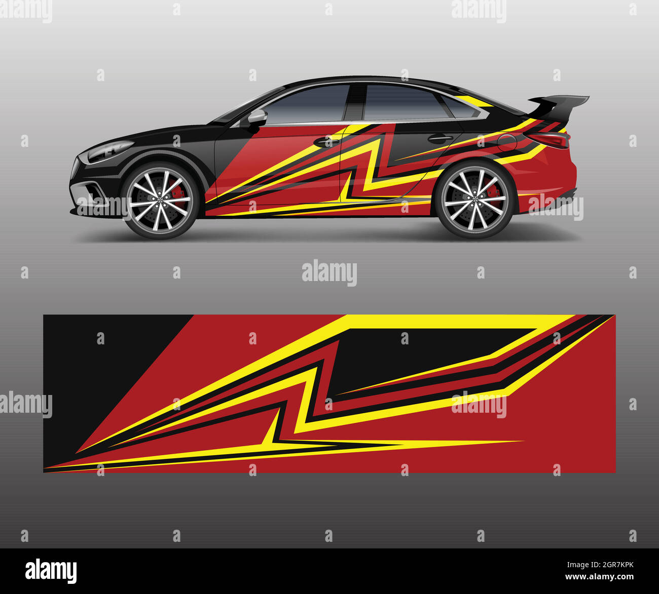 modern stripe for racing car wrap, sticker, and decal design vector ...