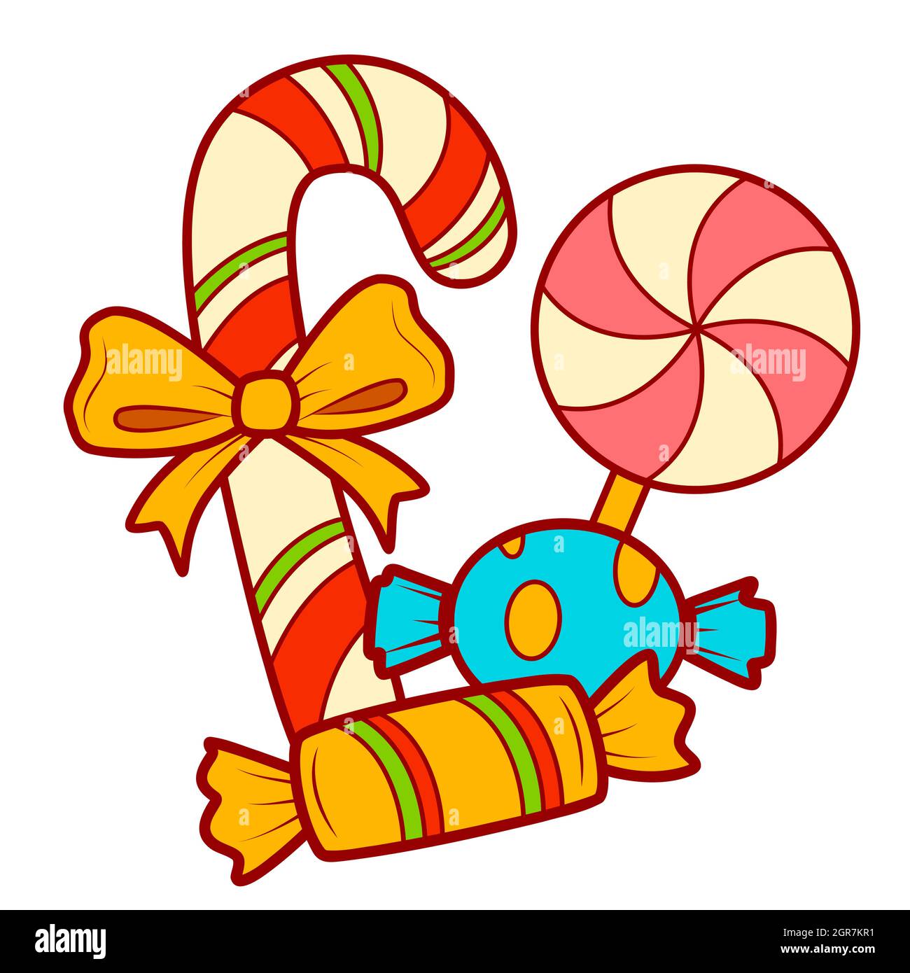 Christmas cartoons clip art. Christmas Candy clipart vector