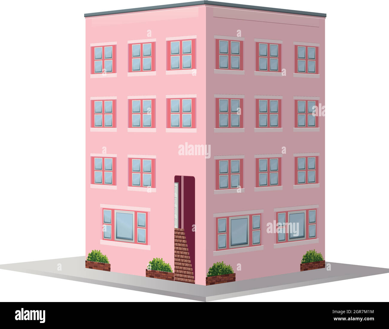 3D design for apartment building Stock Vector