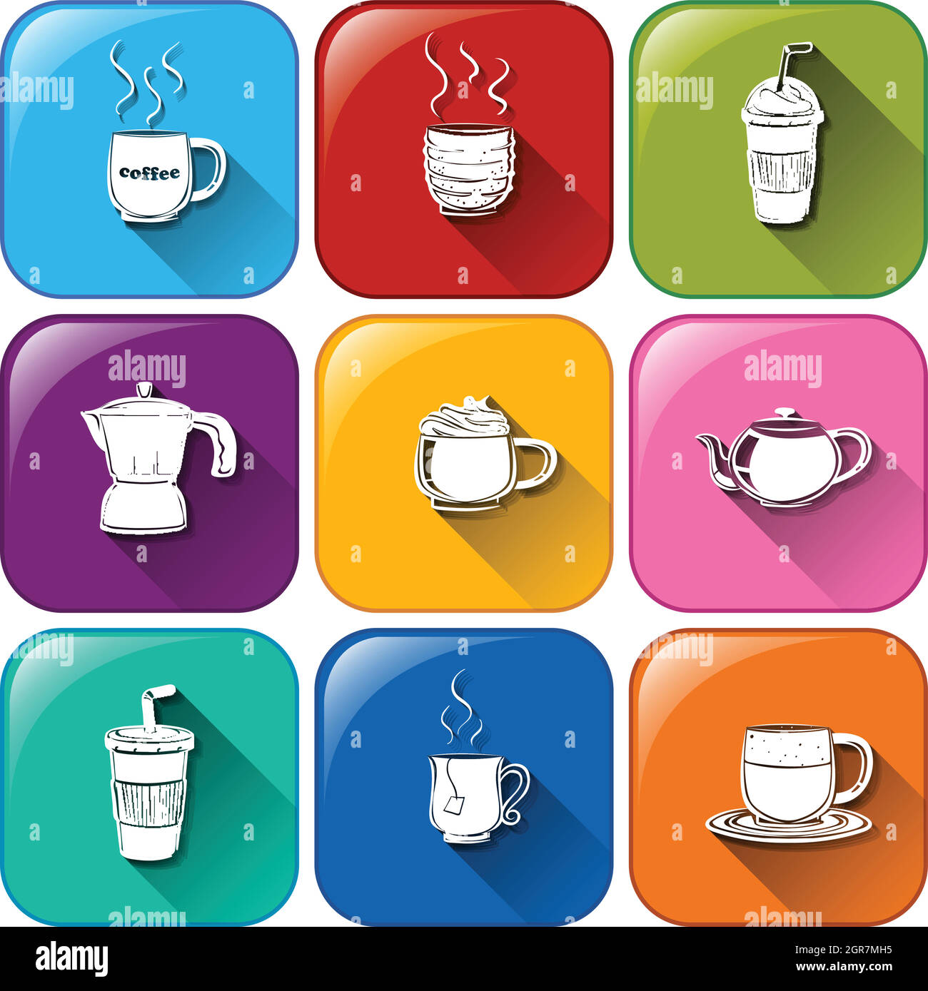 Drink icons Stock Vector