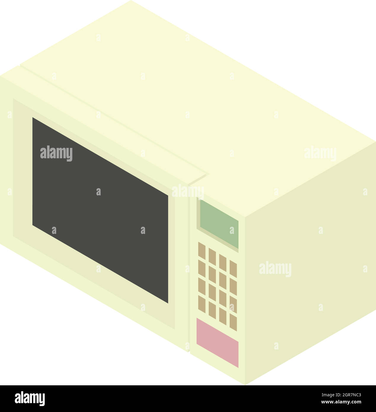 White microwave icon, cartoon style Stock Vector