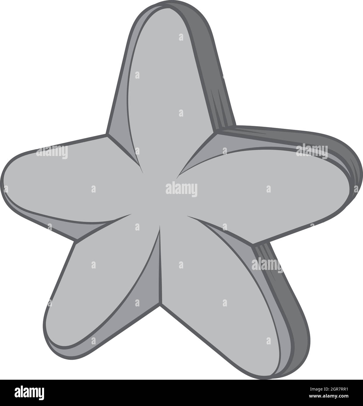 Five pointed star icon, black monochrome style Stock Vector Image & Art ...