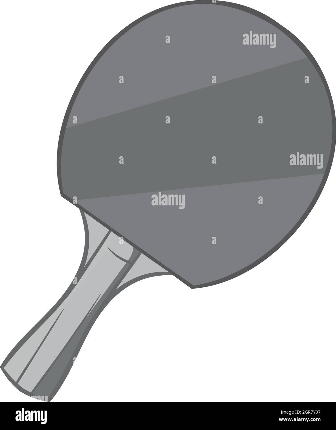 Table tennis racket icon, black monochrome style Stock Vector Image