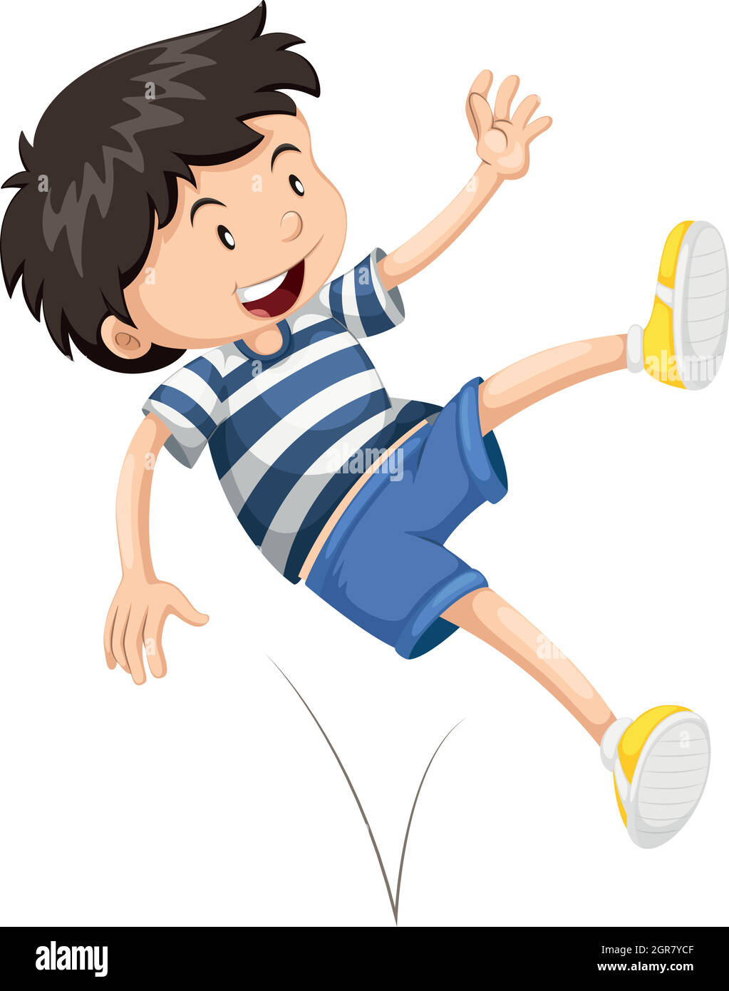 Little boy bouncing up and down Stock Vector Image & Art Alamy