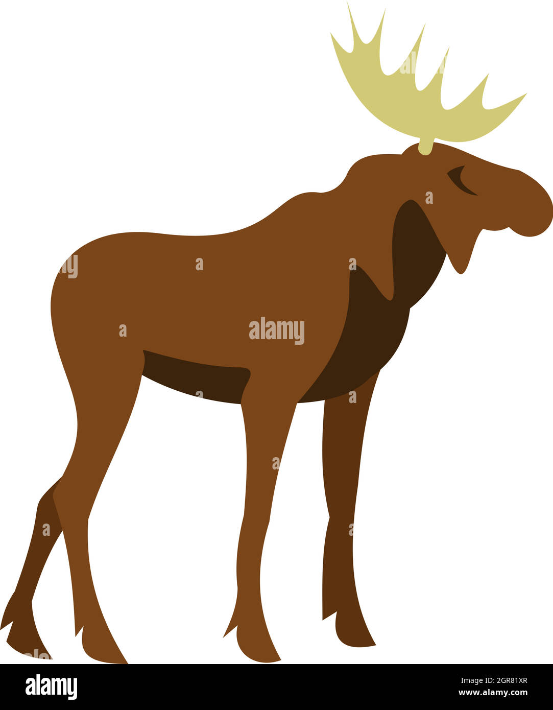 Moose icon, flat style Stock Vector Image & Art - Alamy