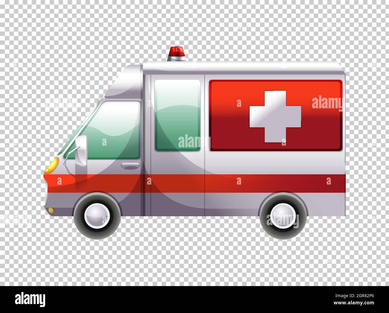 Ambulance van on transparent background Stock Vector