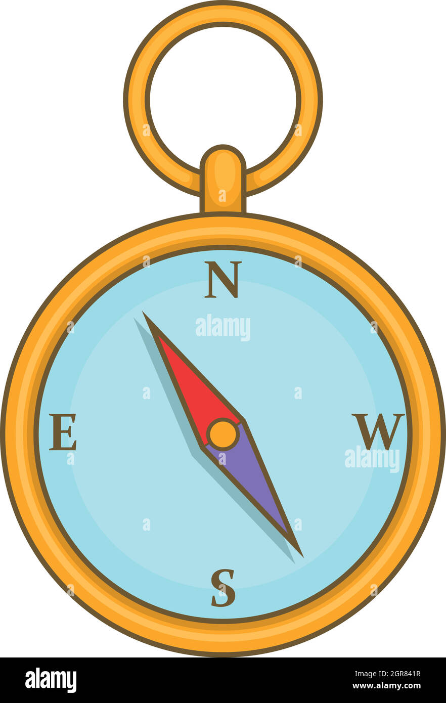 Compass icon in cartoon style Stock Vector Image & Art - Alamy