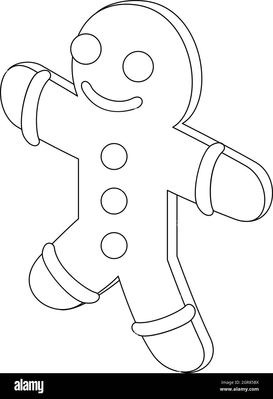 Gingerbread man icon, outline style Stock Vector Image & Art Alamy