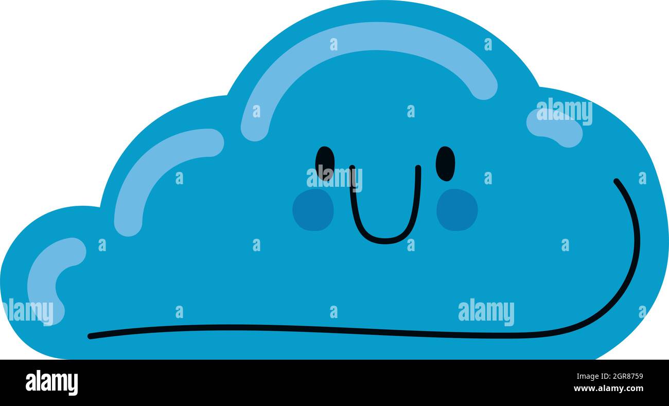 cute blue cloud Stock Vector Image & Art - Alamy