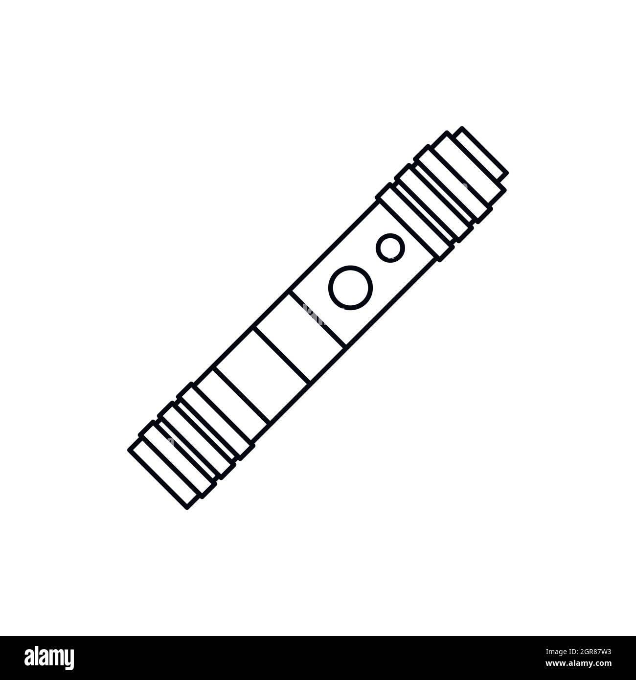 Electronic cigarette with cartridge icon Stock Vector
