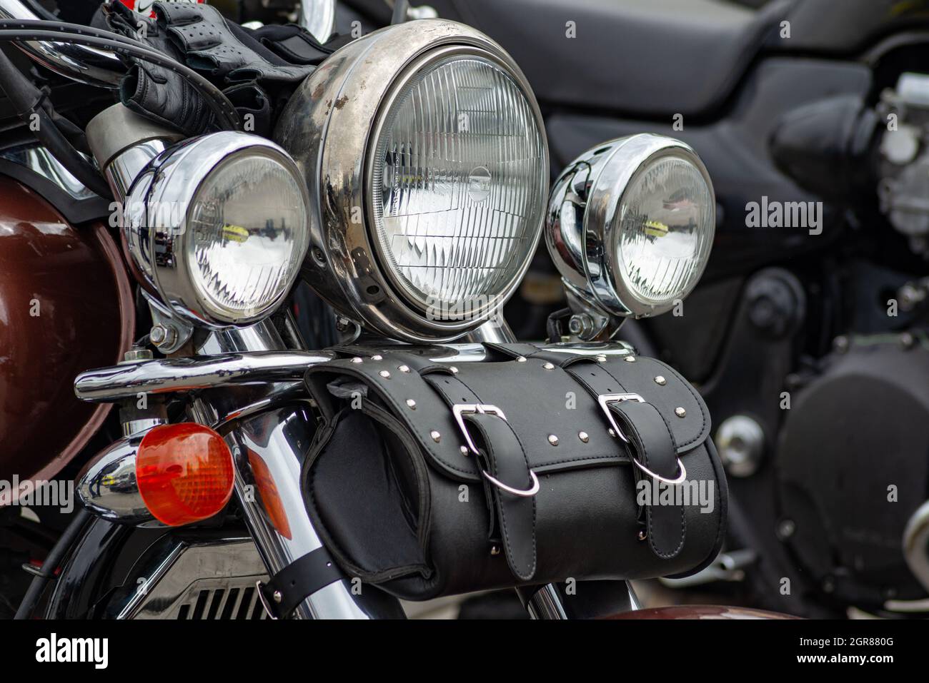 Chrome headlight speedometer motorcycle hires stock photography and images Alamy