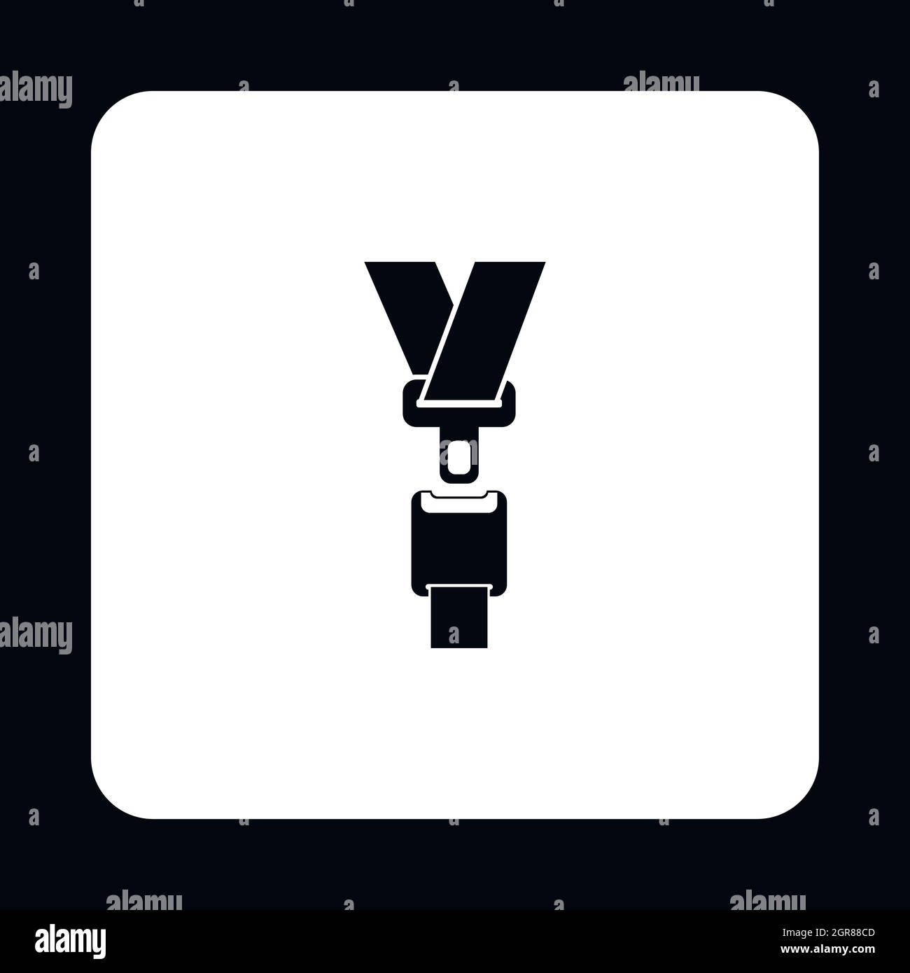 Seat belt icon, simple style Stock Vector