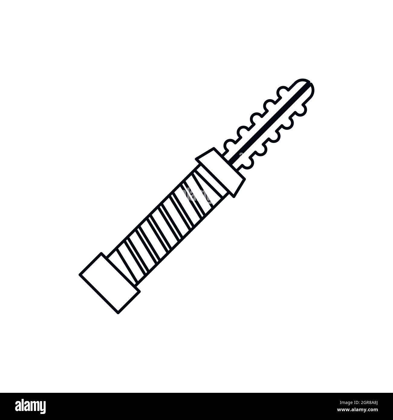 Electronic cigarette cartridge icon, outline style Stock Vector