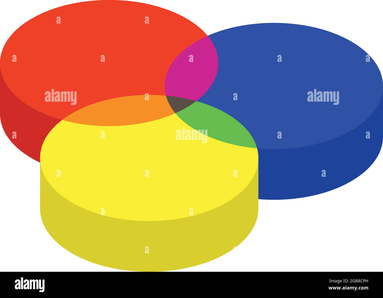 RGB color profile icon, cartoon style Stock Vector