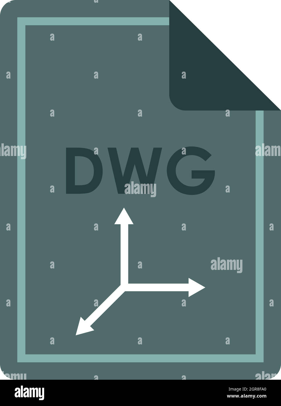 File DWG icon, flat style Stock Vector