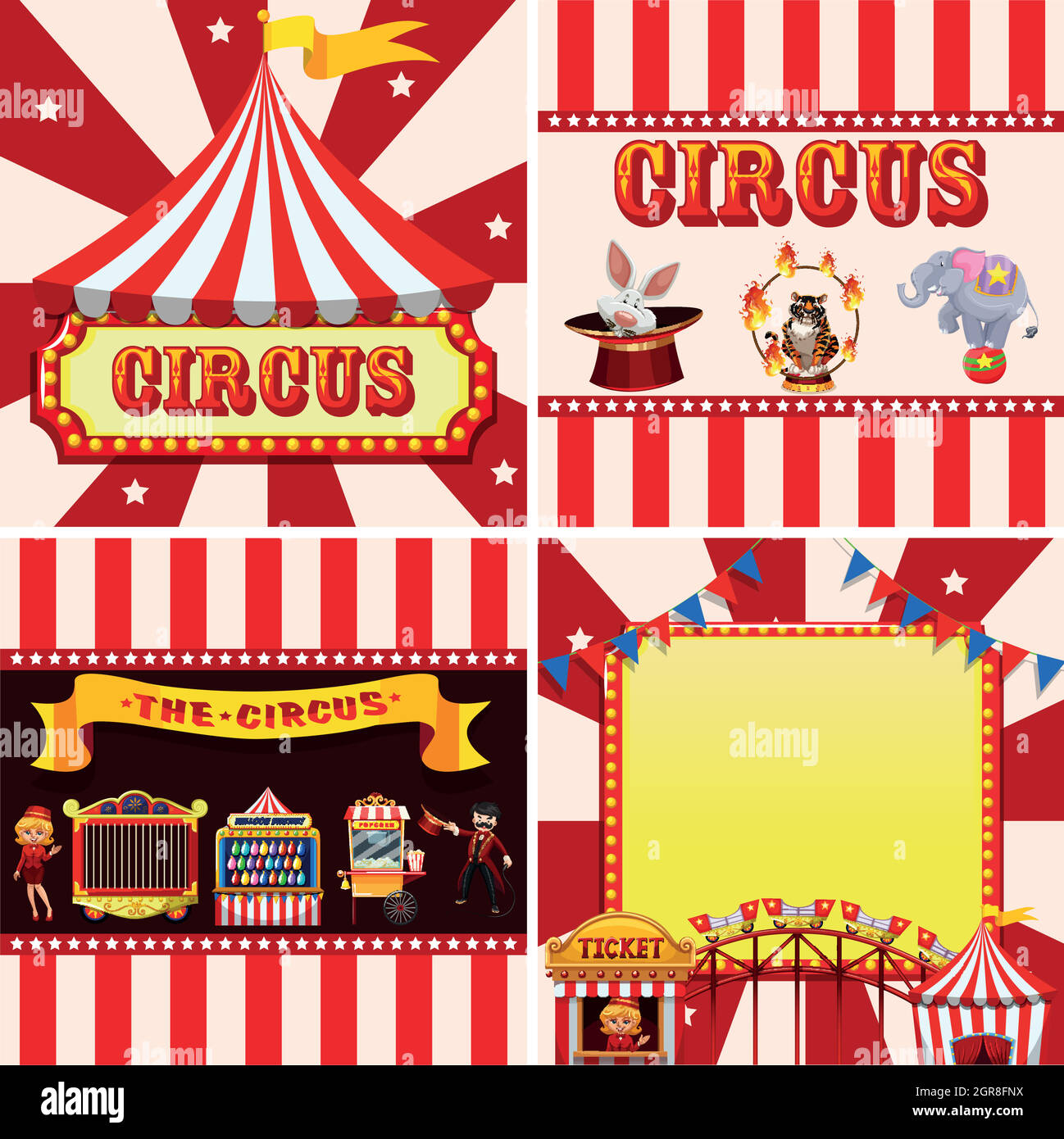 Set of circus template Stock Vector Image & Art - Alamy