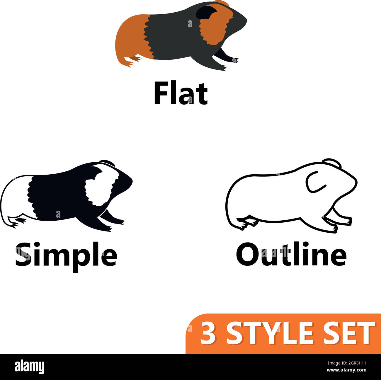 Hamster icons set Stock Vector Image & Art - Alamy