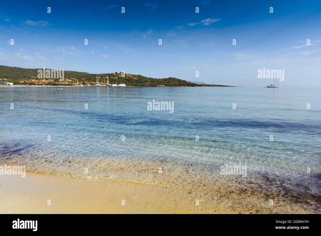 Beach and coastline of Porto Ottiolu in Sardinia Stock Photo