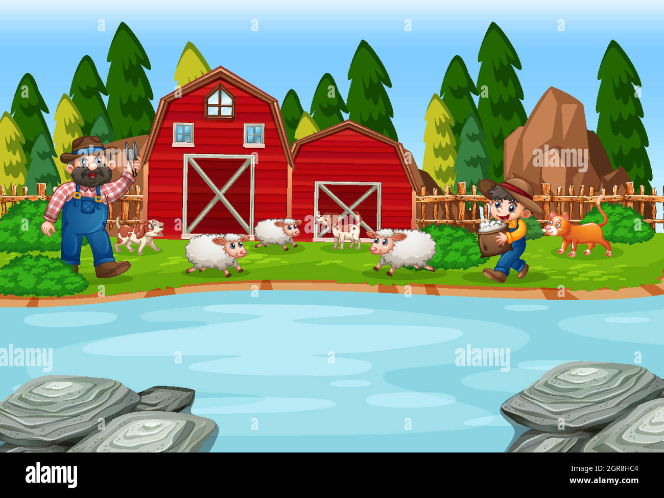 Old MacDonald in a farm nursery rhymes scene Stock Vector Image & Art - Alamy Old MacDonald in a farm nursery rhymes scene Stock Vector Image & Art - Alamy