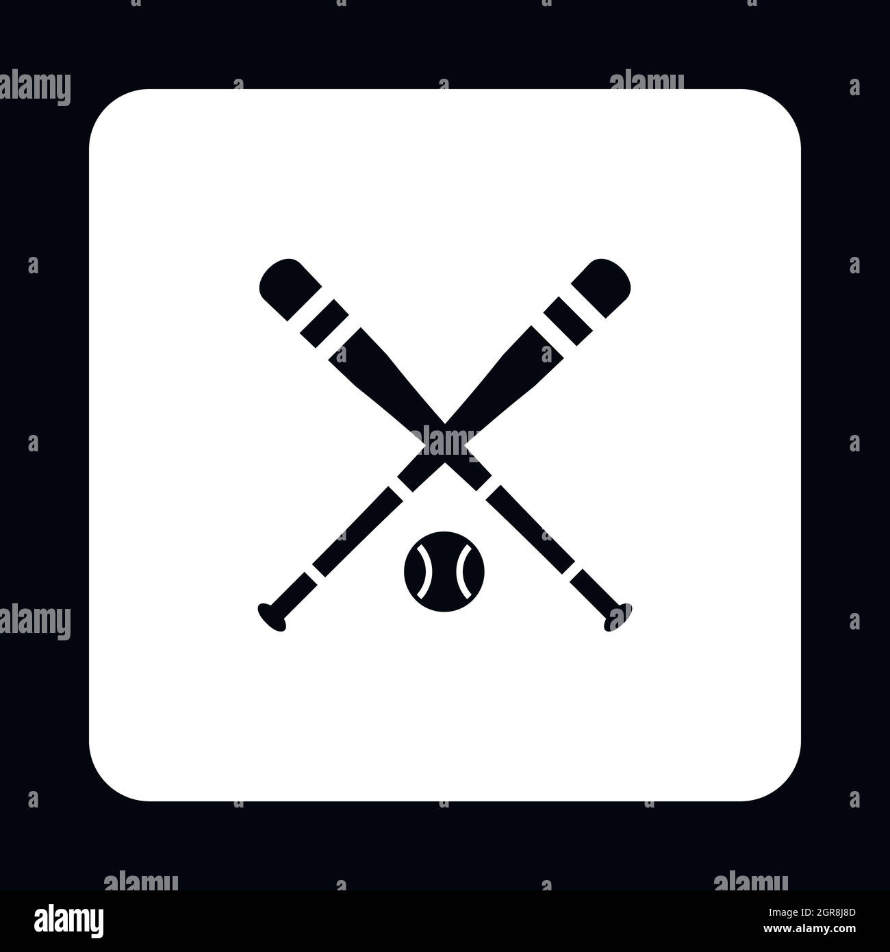 Baseball bat and ball icon, simple style Stock Vector Image & Art Alamy