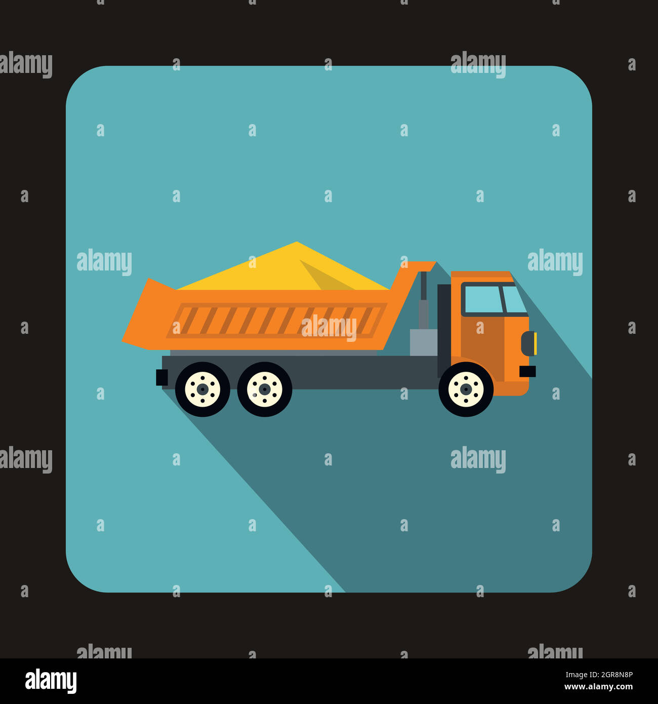 Dump truck icon, flat style Stock Vector Image & Art - Alamy