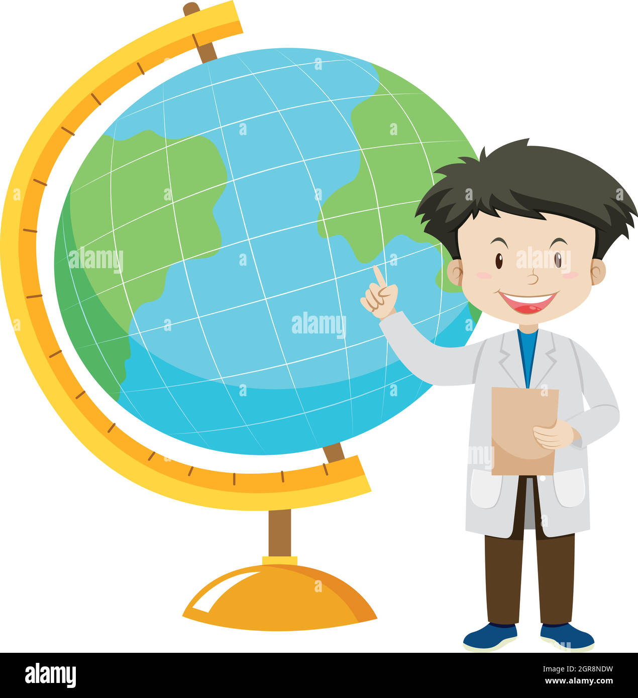 A World Globe Map and Teacher Stock Vector Image & Art - Alamy