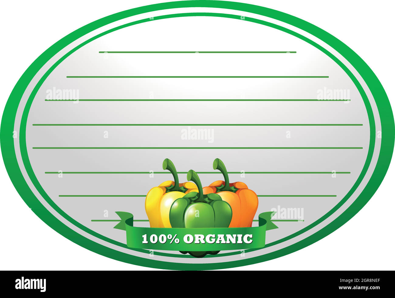 Line paper design with bell pepper Stock Vector