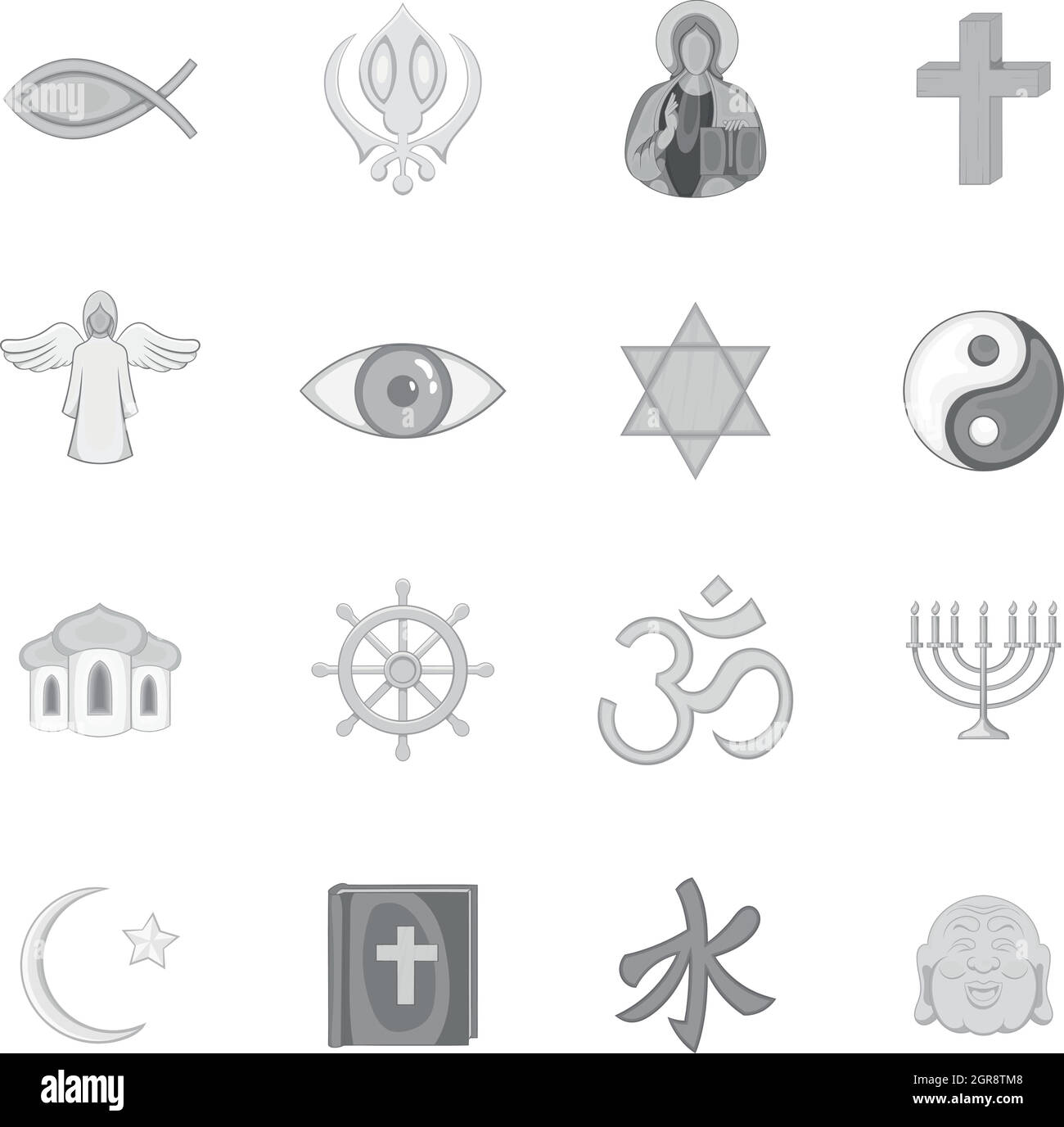 Christian religious symbols Stock Vector Images - Alamy