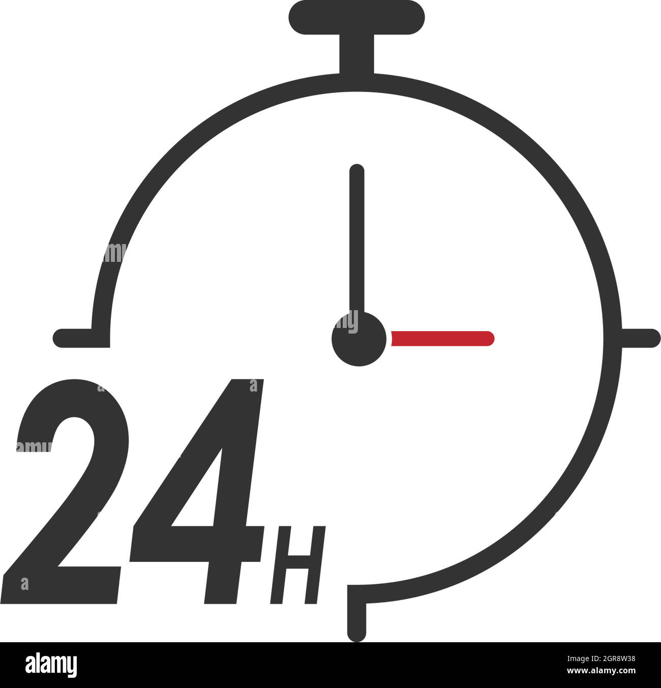 24 Hour icon logo vector illustration design Stock Vector