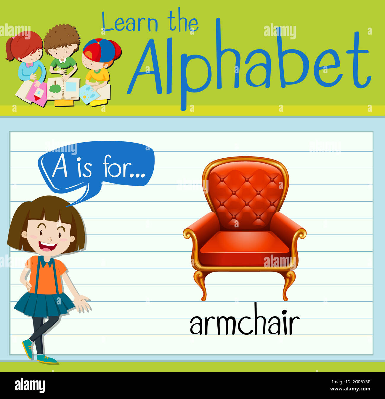 Flashcard letter A is for armchair Stock Vector Image & Art - Alamy