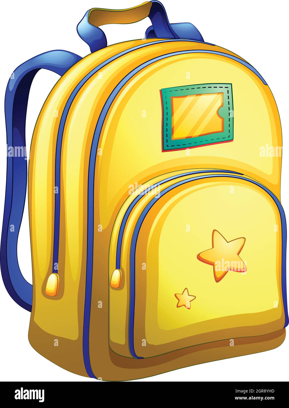 A yellow schoolbag Stock Vector