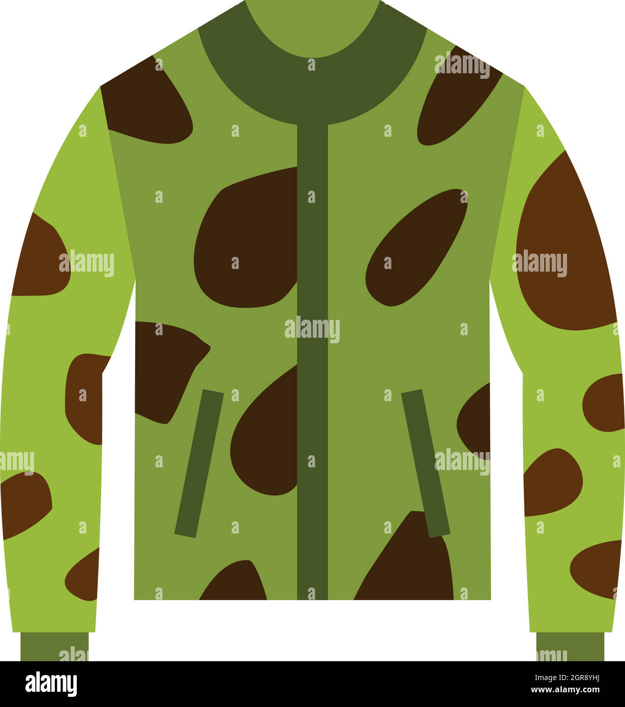 Camouflage jacket icon, flat style Stock Vector Image & Art - Alamy